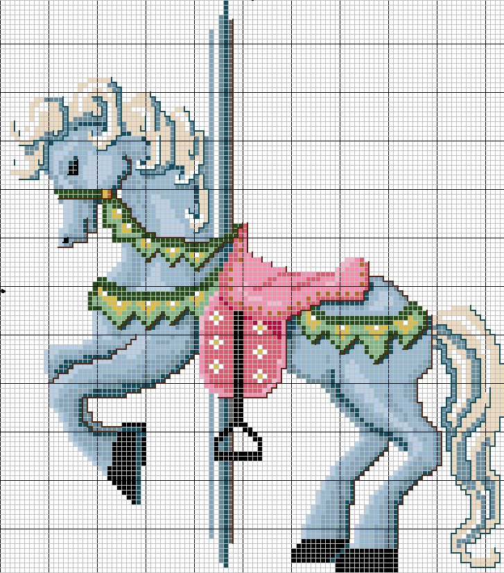 Схемы вышивки крестом лошадка
